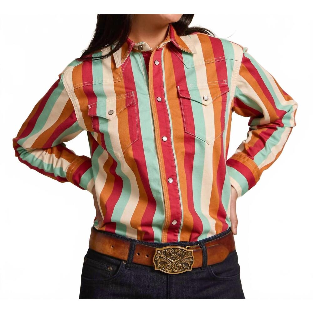 NEW SCHAEFER OUTFITTER western stretch snap shirt in fairgrounds